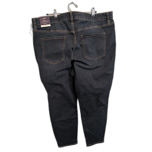 Women's High-Rise Skinny Jeans -Ava & Viv- Blue Size 26R - Picture 2 of 6